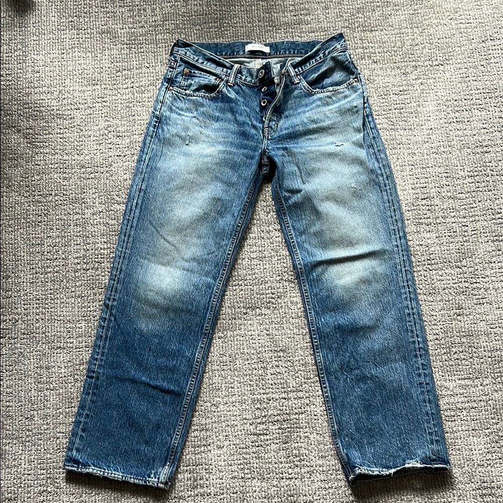 Moussy Women's Blue Straight Leg Jeans